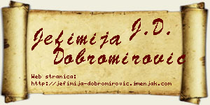 Jefimija Dobromirović vizit kartica